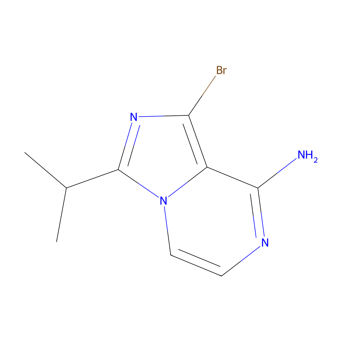 1-Bromo-3-(propan-2-yl)imidazo[1,5-a]pyrazin-8-amine molecular structure, CAS 1777823-17-2