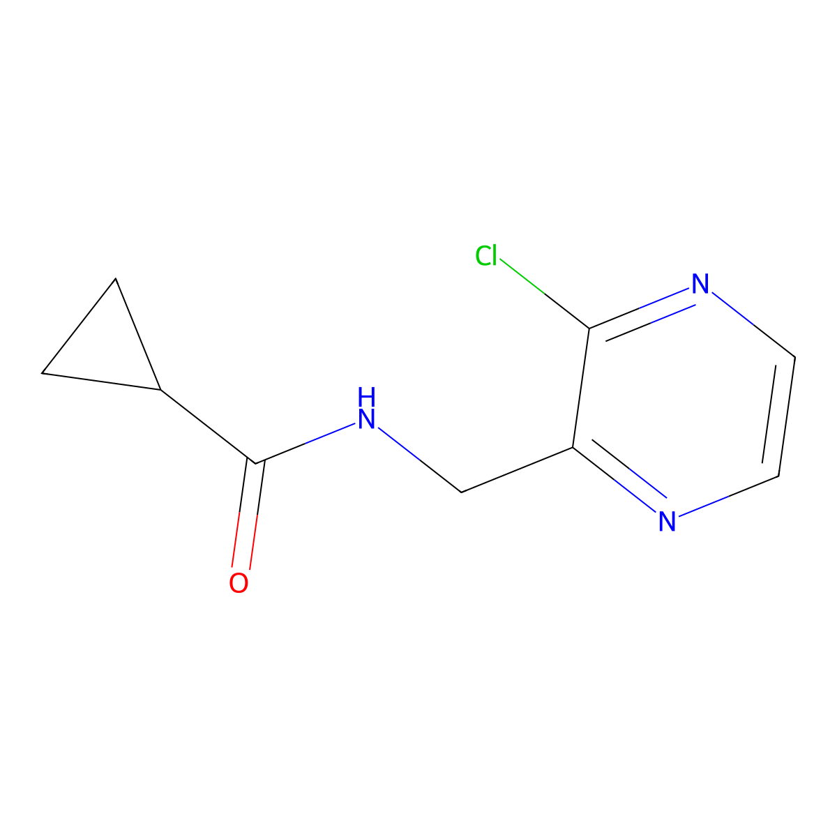 N-((3-Chloropyrazin-2-YL)methyl)cyclopropanecarboxamide molecular structure, CAS 1777823-20-7