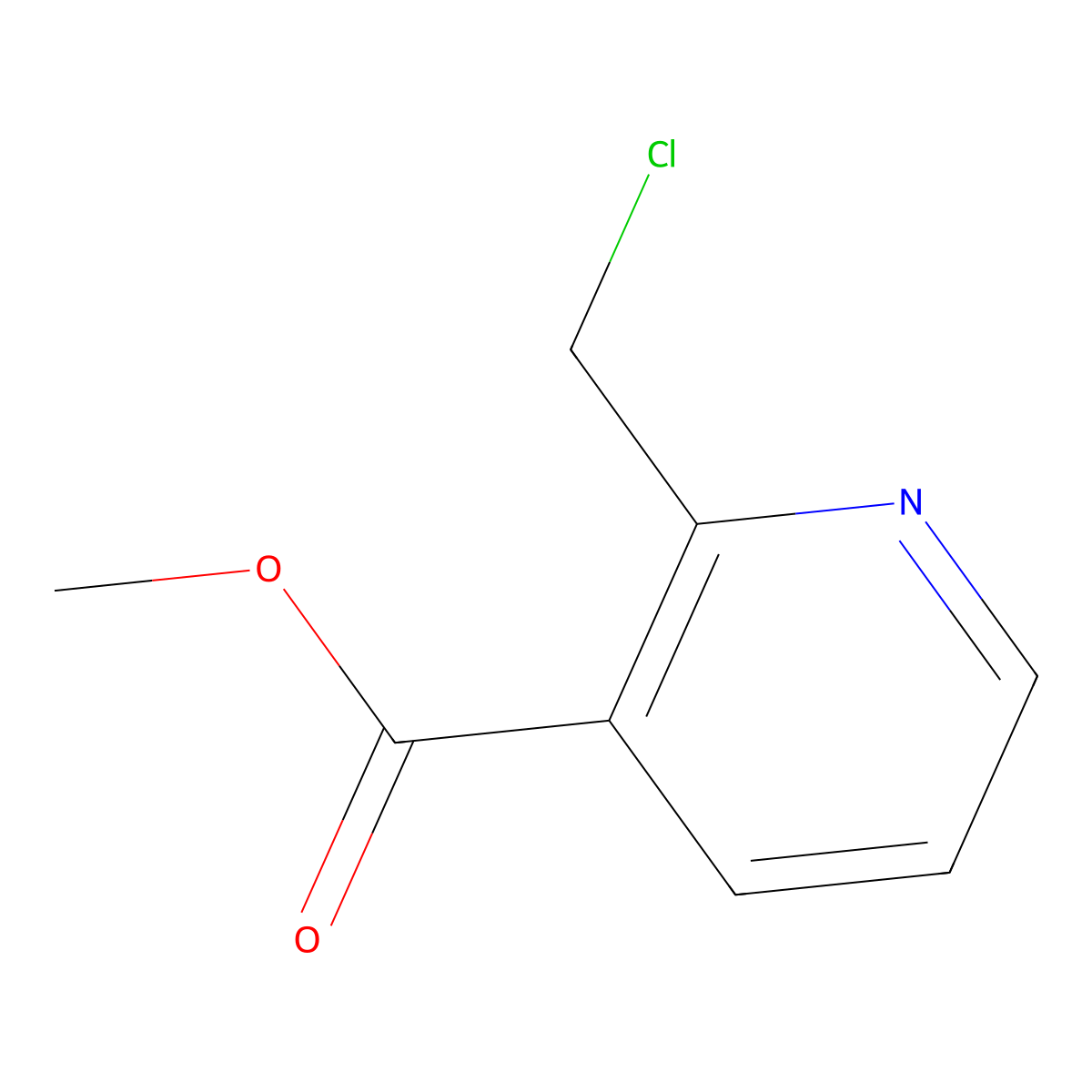 Methyl 2-(chloromethyl)pyridine-3-carboxylate molecular structure, CAS 177785-14-7