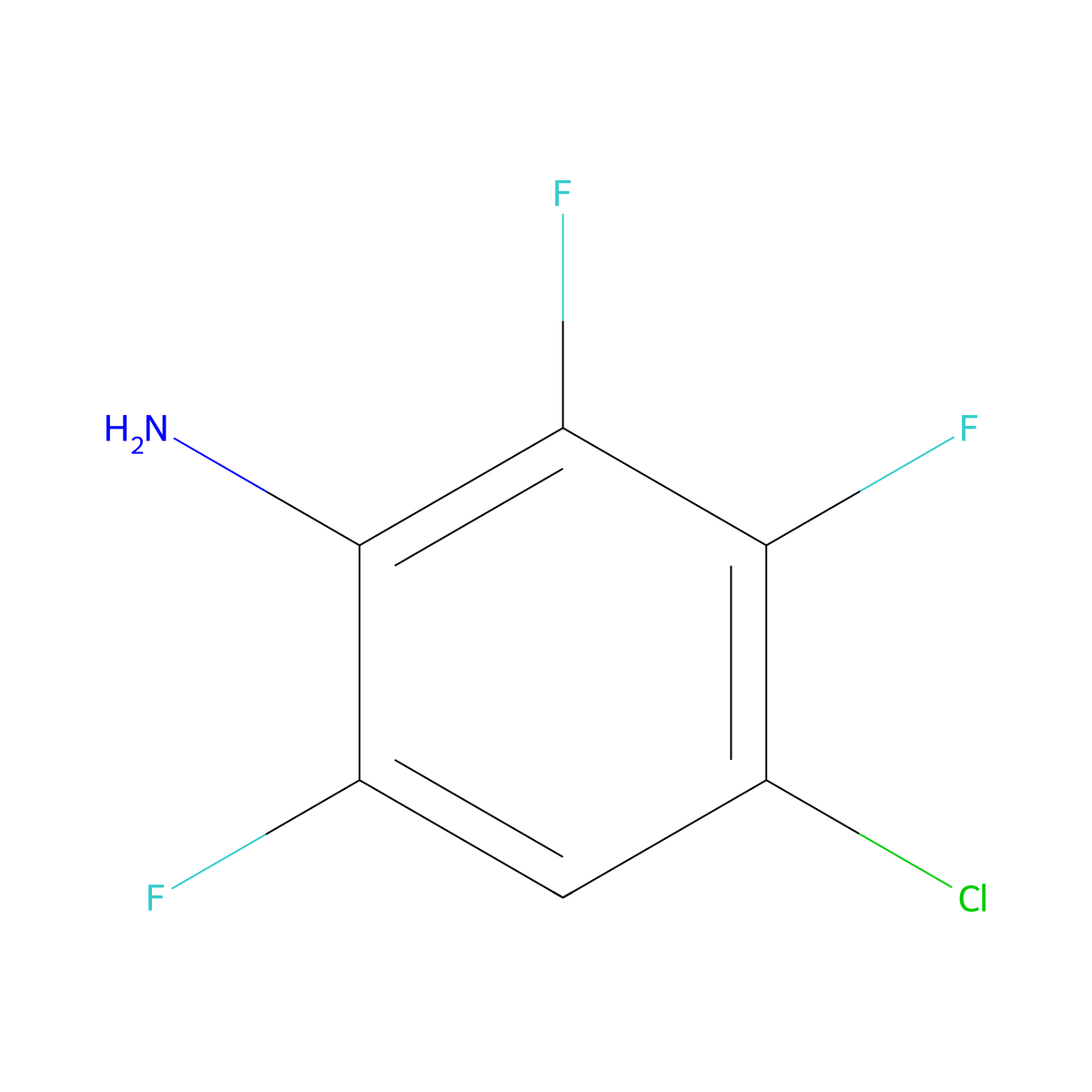 4-Chloro-2,3,6-trifluoroaniline molecular structure, CAS 177785-44-3