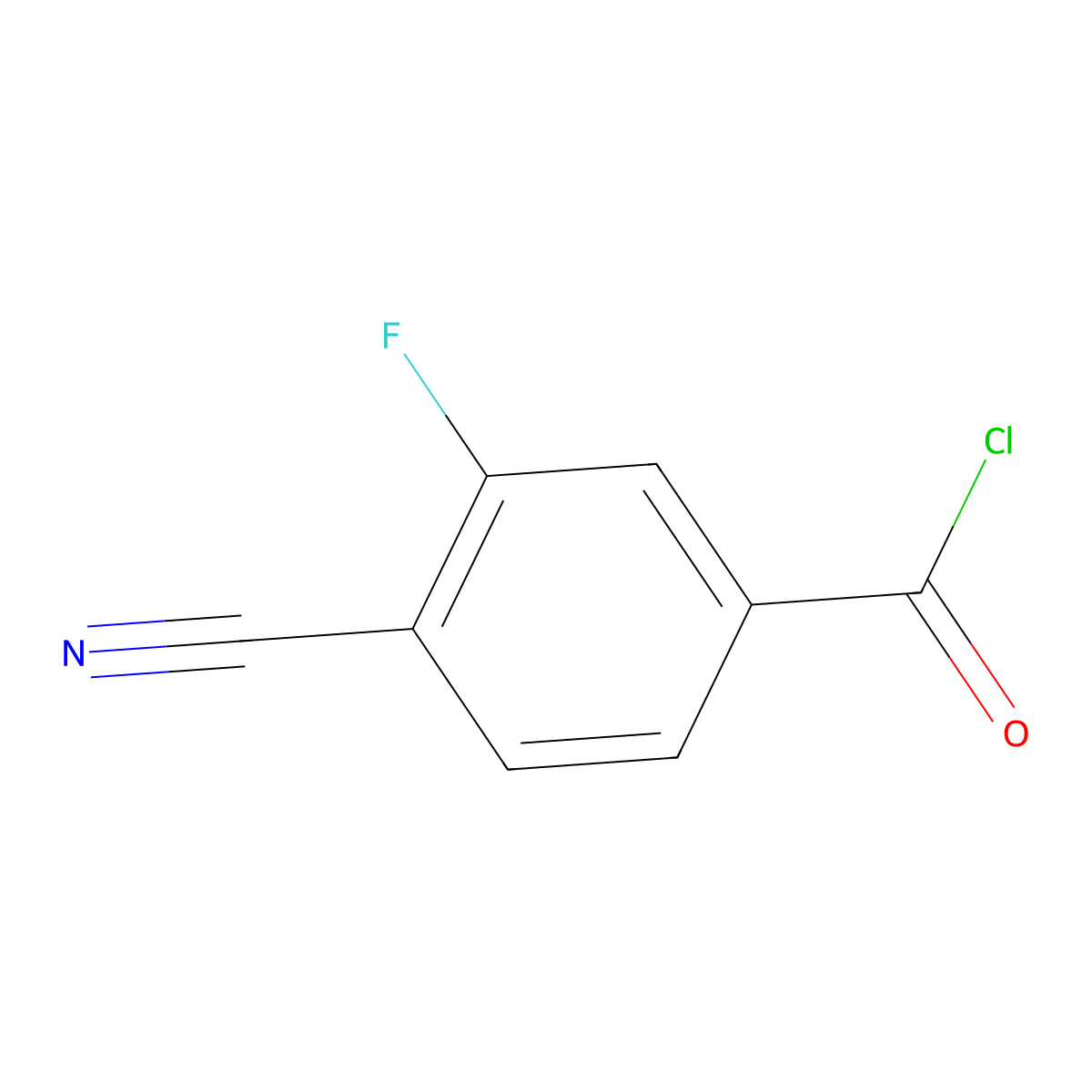4-Cyano-3-fluorobenzoyl chloride molecular structure, CAS 177787-22-3