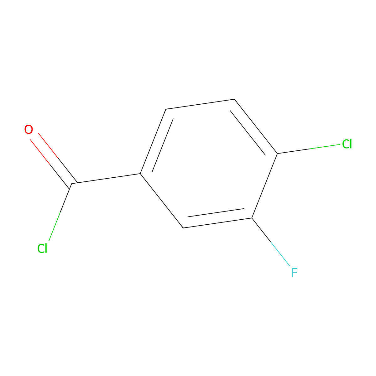 4-Chloro-3-fluorobenzoyl chloride molecular structure, CAS 177787-25-6