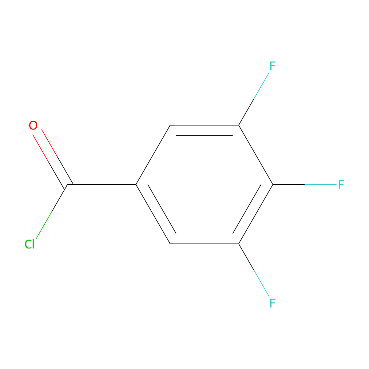 3,4,5-Trifluorobenzoyl chloride molecular structure, CAS 177787-26-7