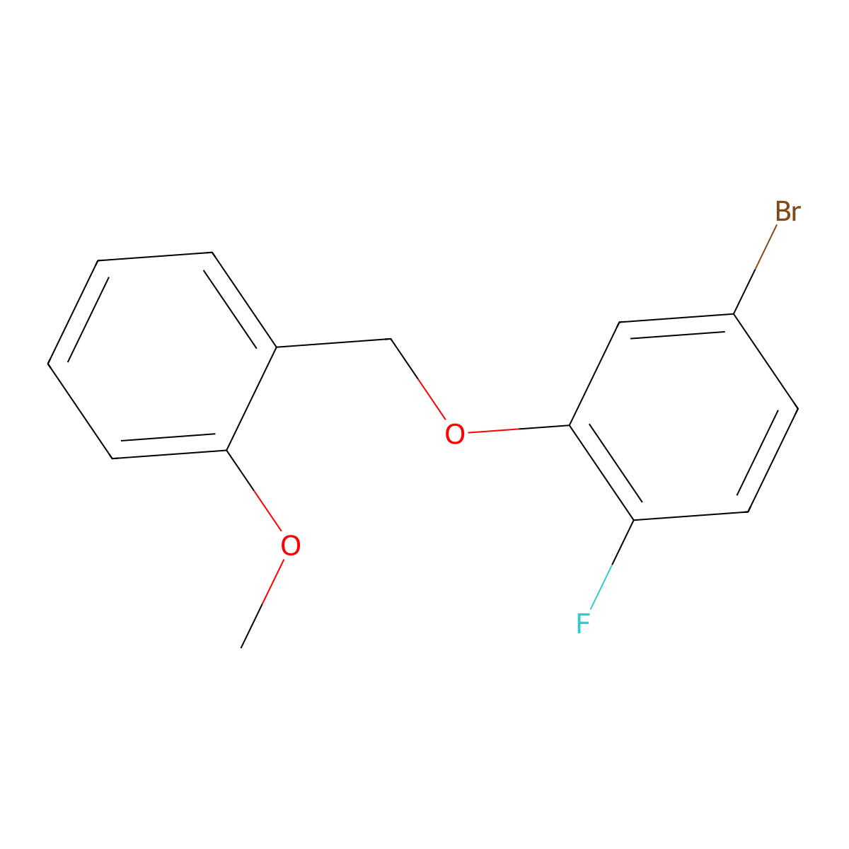 4-Bromo-1-fluoro-2-((2-methoxybenzyl)oxy)benzene molecular structure, CAS 1777875-07-6