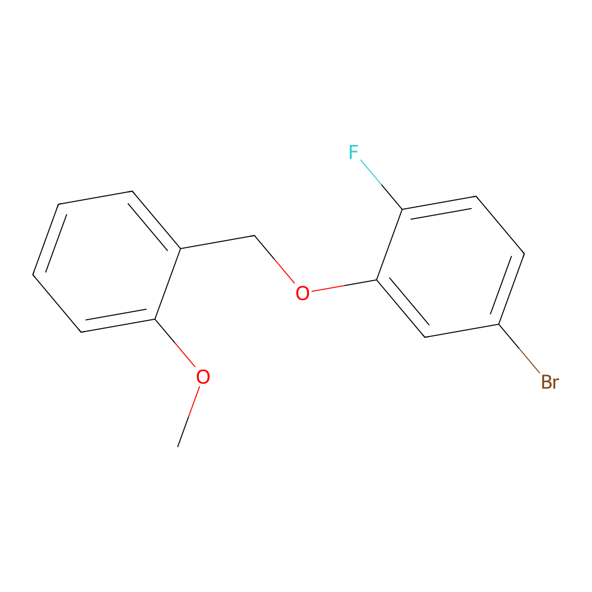 4-Bromo-1-fluoro-2-((2-methoxybenzyl)oxy)benzene molecular structure, CAS 1777875-07-6