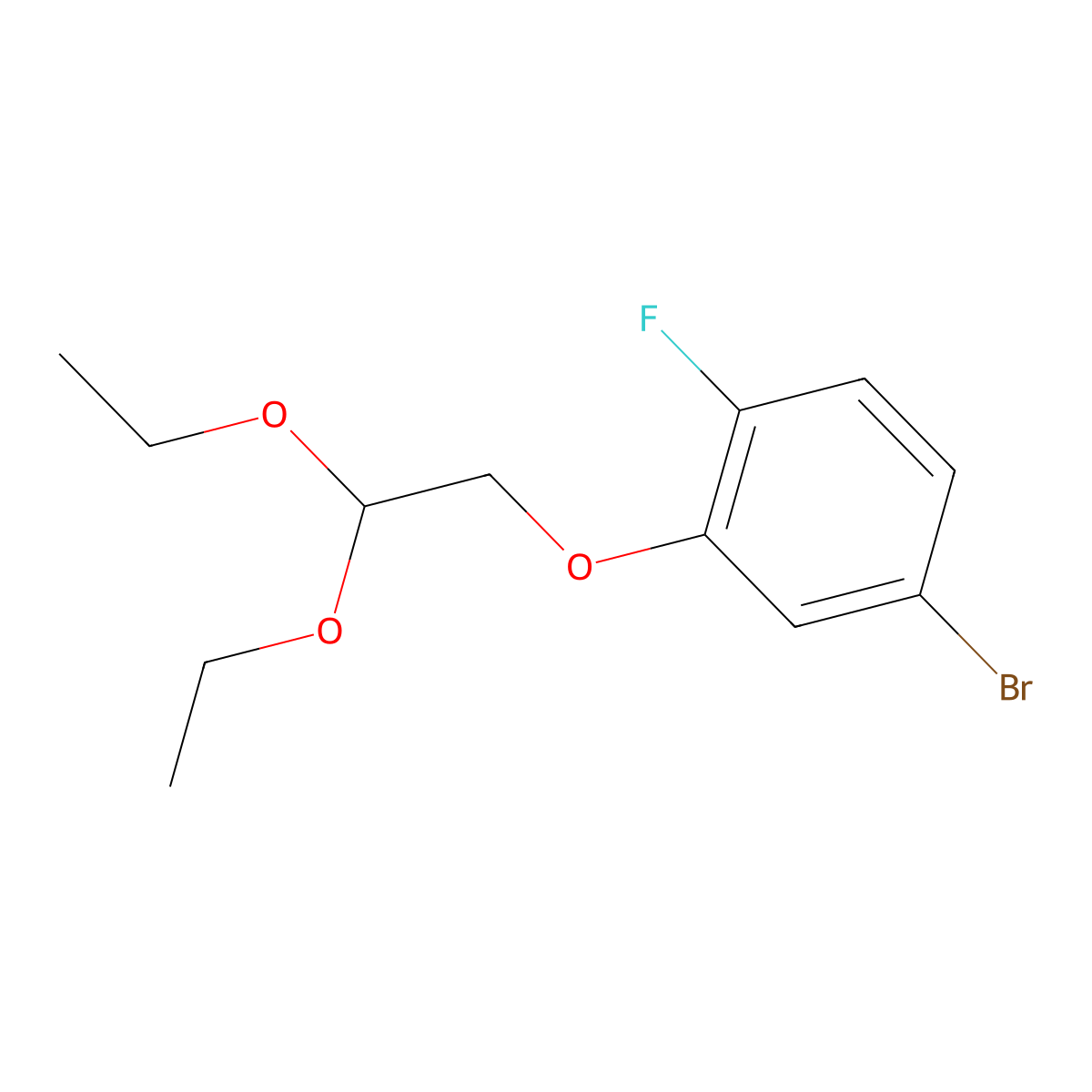 4-Bromo-2-(2,2-diethoxyethoxy)-1-fluorobenzene molecular structure, CAS 1777895-41-6