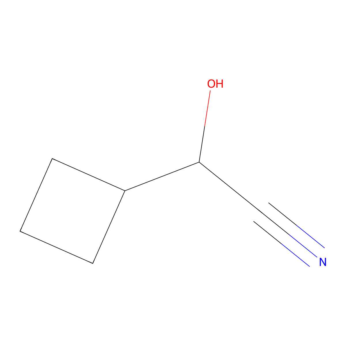 2-Cyclobutyl-2-hydroxyacetonitrile molecular structure, CAS 177793-94-1