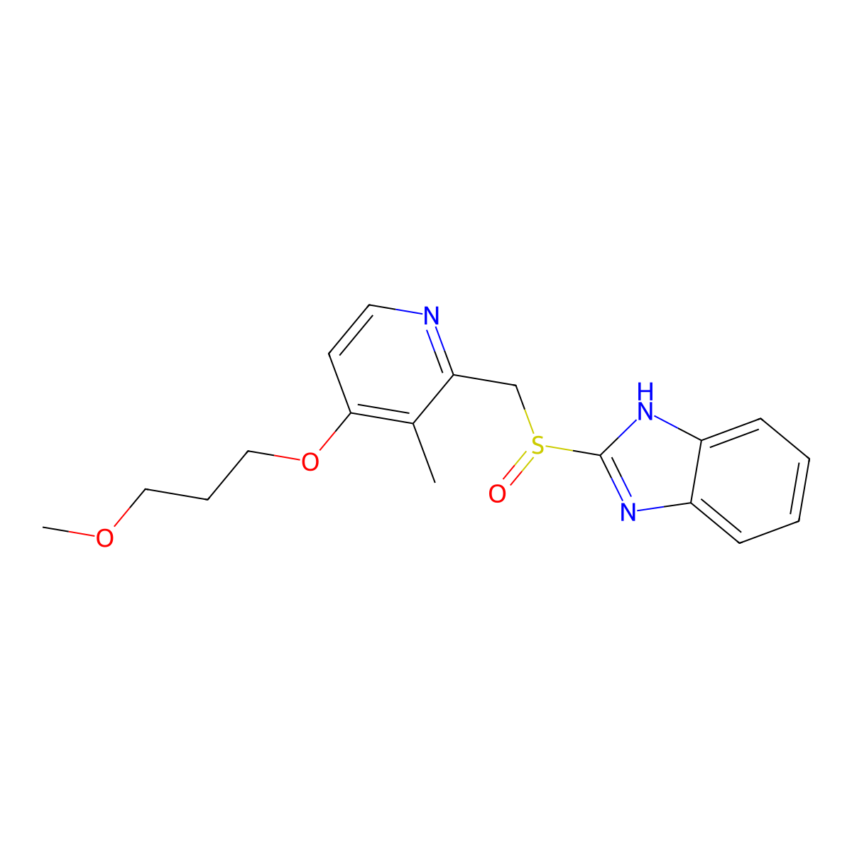 (S)-Rabeprazole molecular structure, CAS 177795-59-4