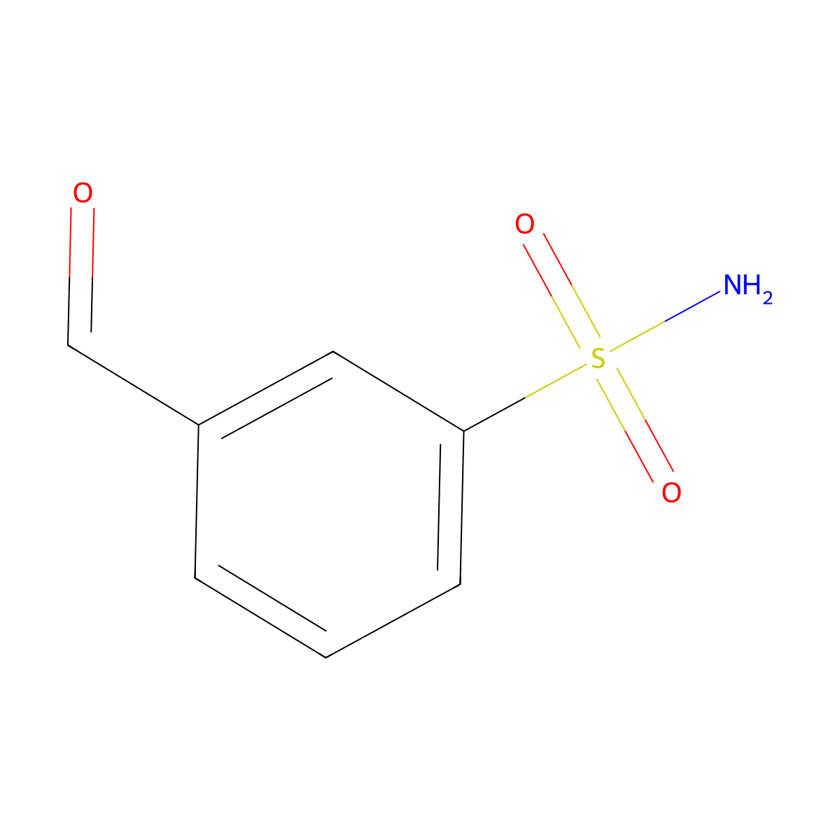 3-Formylbenzene-1-sulfonamide molecular structure, CAS 1778-37-6