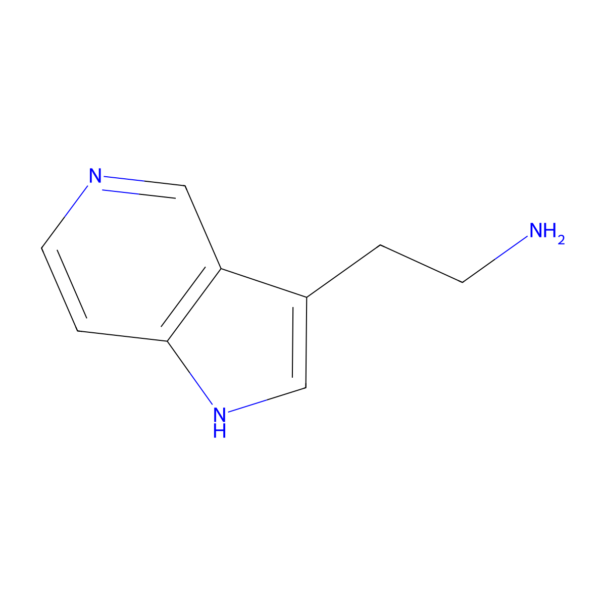 2-(1H-pyrrolo[3,2-c]pyridin-3-yl)ethanamine molecular structure, CAS 1778-74-1