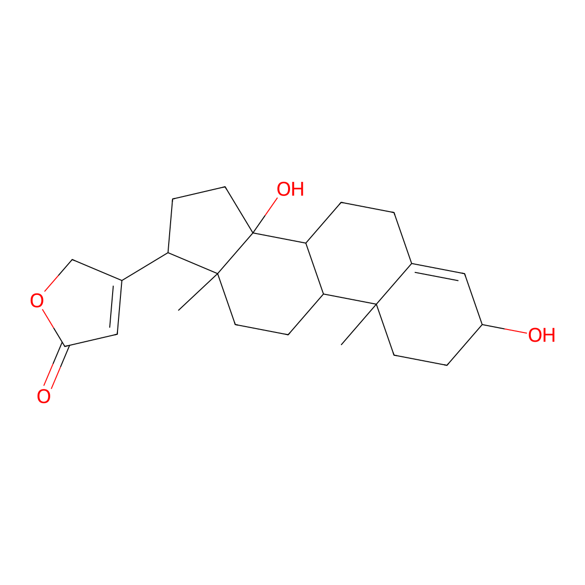Canarigenin molecular structure, CAS 1778-88-7