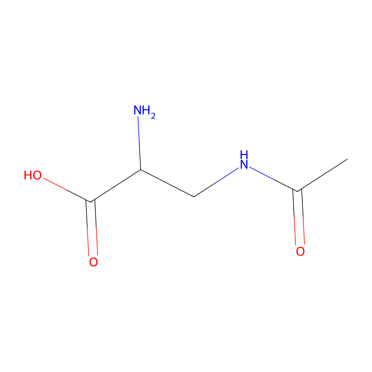 2-Amino-3-acetamidopropanoic acid molecular structure, CAS 17781-30-5
