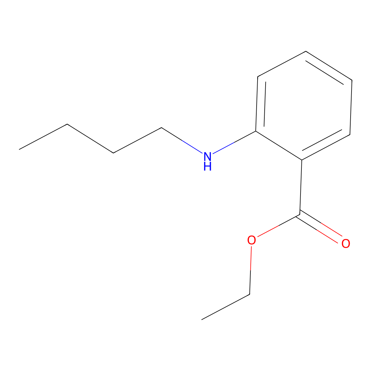 Ethyl 2-(butylamino)benzoate molecular structure, CAS 17781-85-0