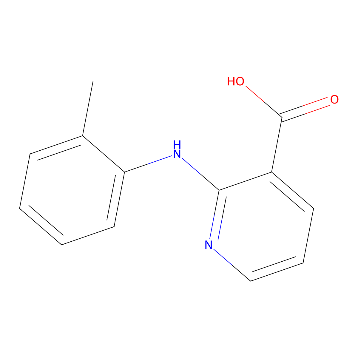 2-(2-Toluidino)nicotinic acid molecular structure, CAS 17782-05-7