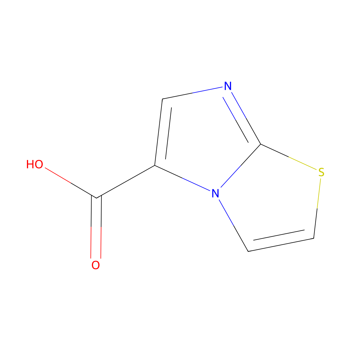 Imidazo[2,1-b][1,3]thiazole-5-carboxylic acid molecular structure, CAS 17782-81-9