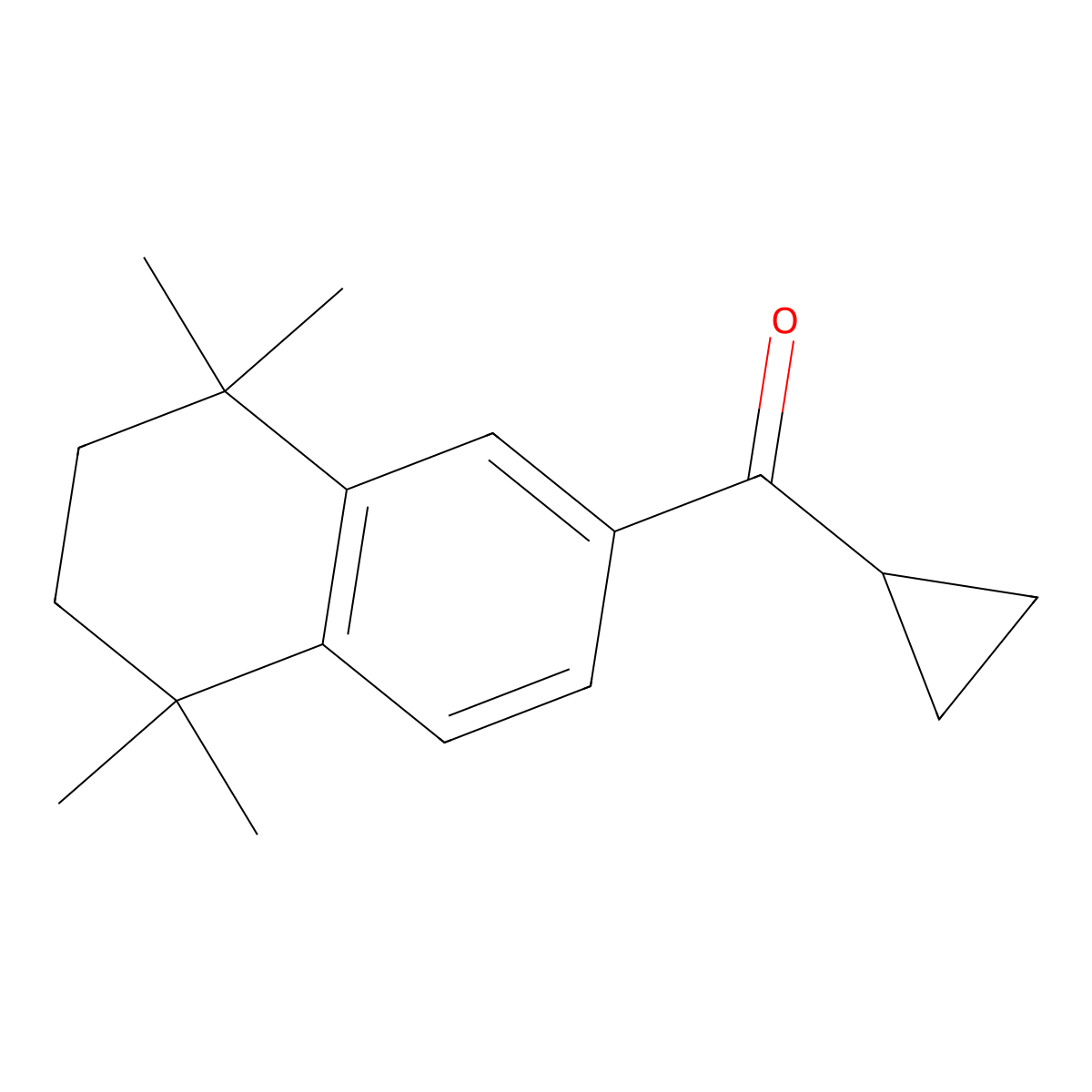 Cyclopropyl(5,6,7,8-tetrahydro-5,5,8,8-tetramethyl-2-naphthalenyl)methanone molecular structure, CAS 1778209-74-7