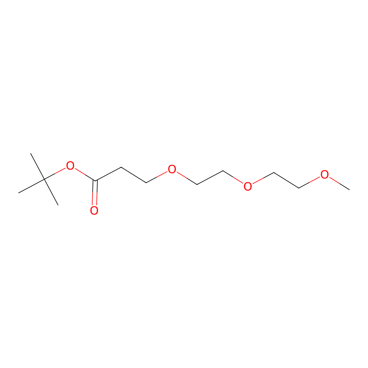 m-PEG3-t-butyl ester molecular structure, CAS 1778219-81-0