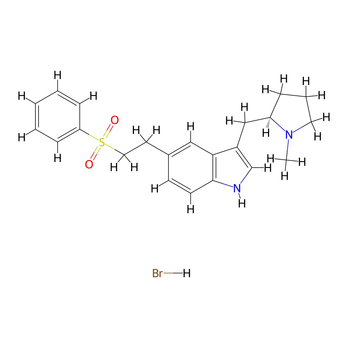 Eletriptan Hydrobromide molecular structure, CAS 17783-49-2