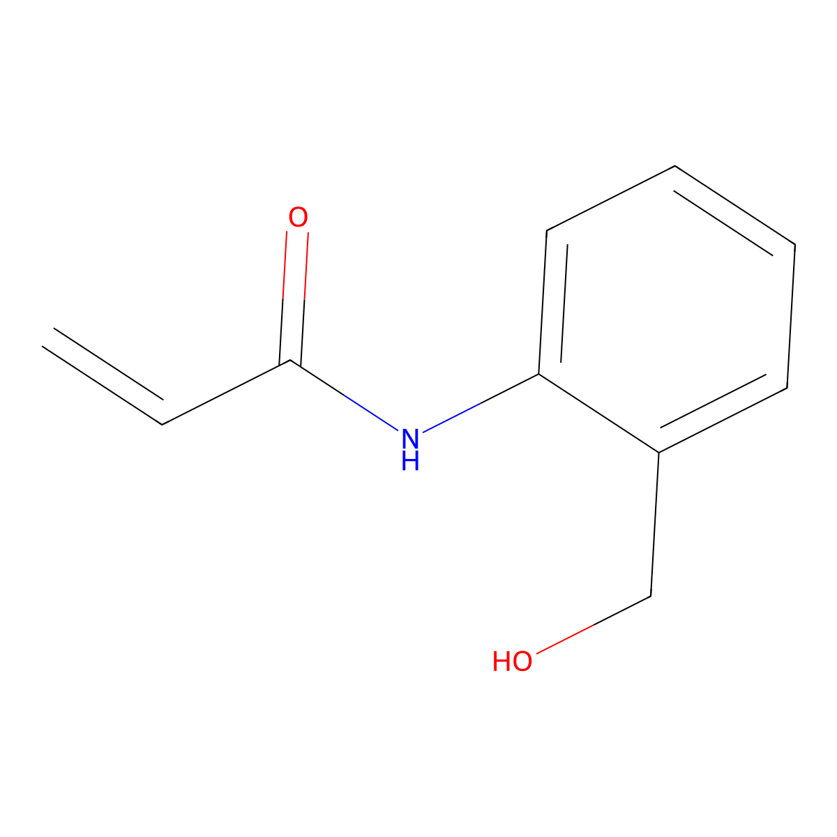 N-[2-(hydroxymethyl)phenyl]prop-2-enamide molecular structure, CAS 177837-82-0