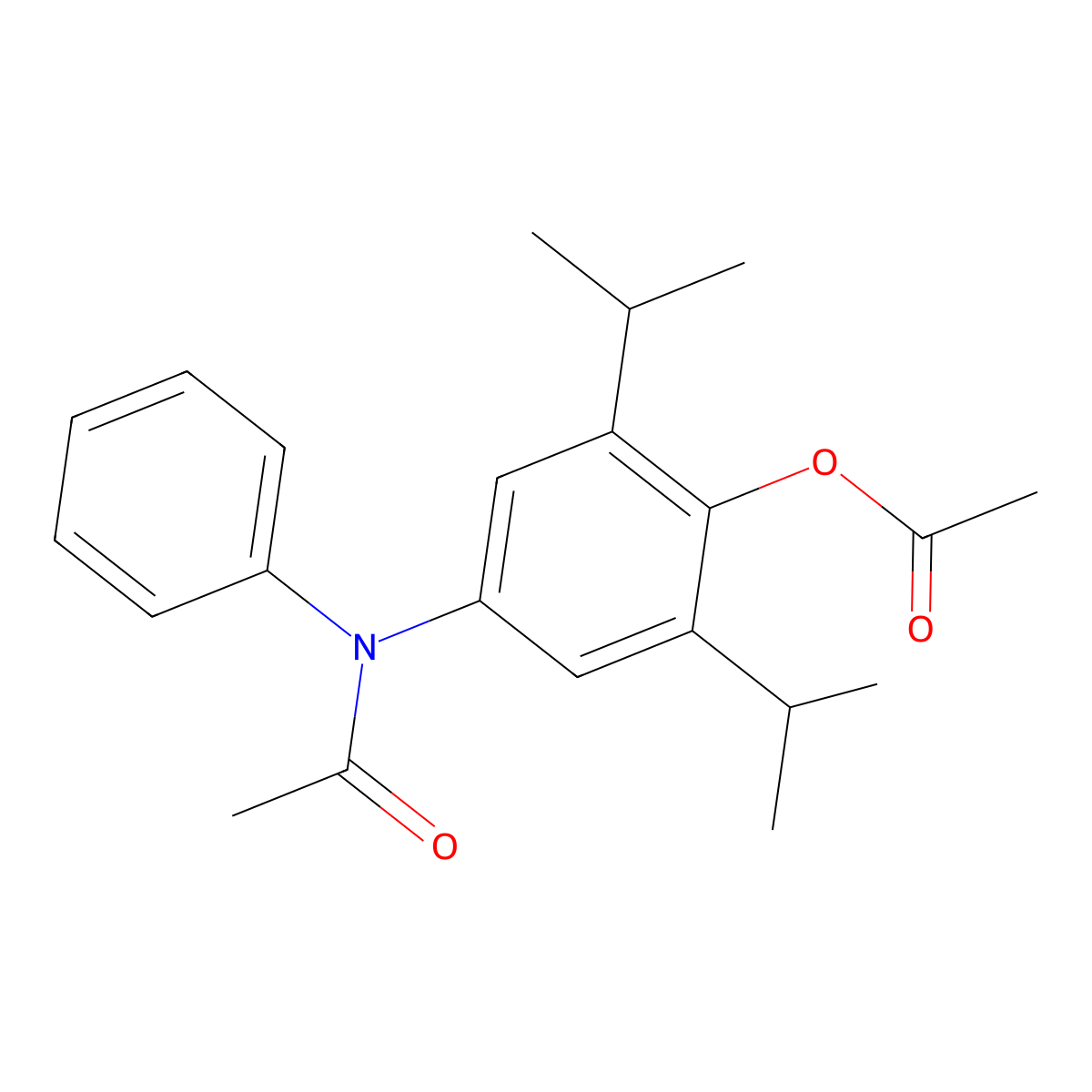 N-[4-(Acetyloxy)-3,5-bis(1-methylethyl)phenyl]-N-phenylacetamide molecular structure, CAS 17784-22-4