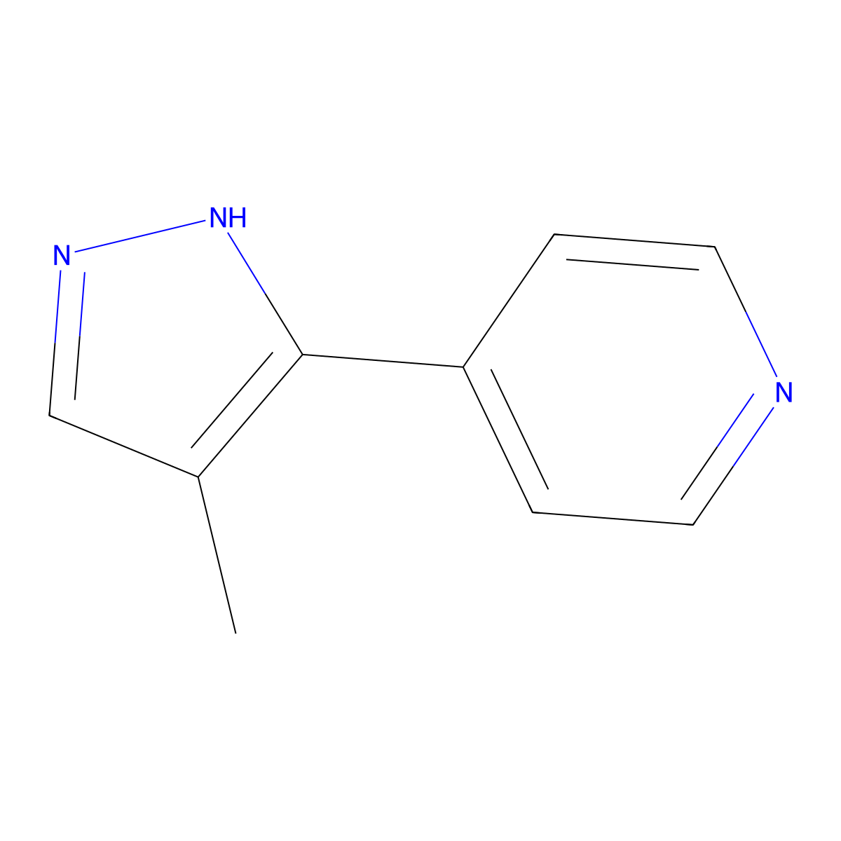 4-(4-Methyl-1H-pyrazol-3-yl)pyridine molecular structure, CAS 17784-61-1