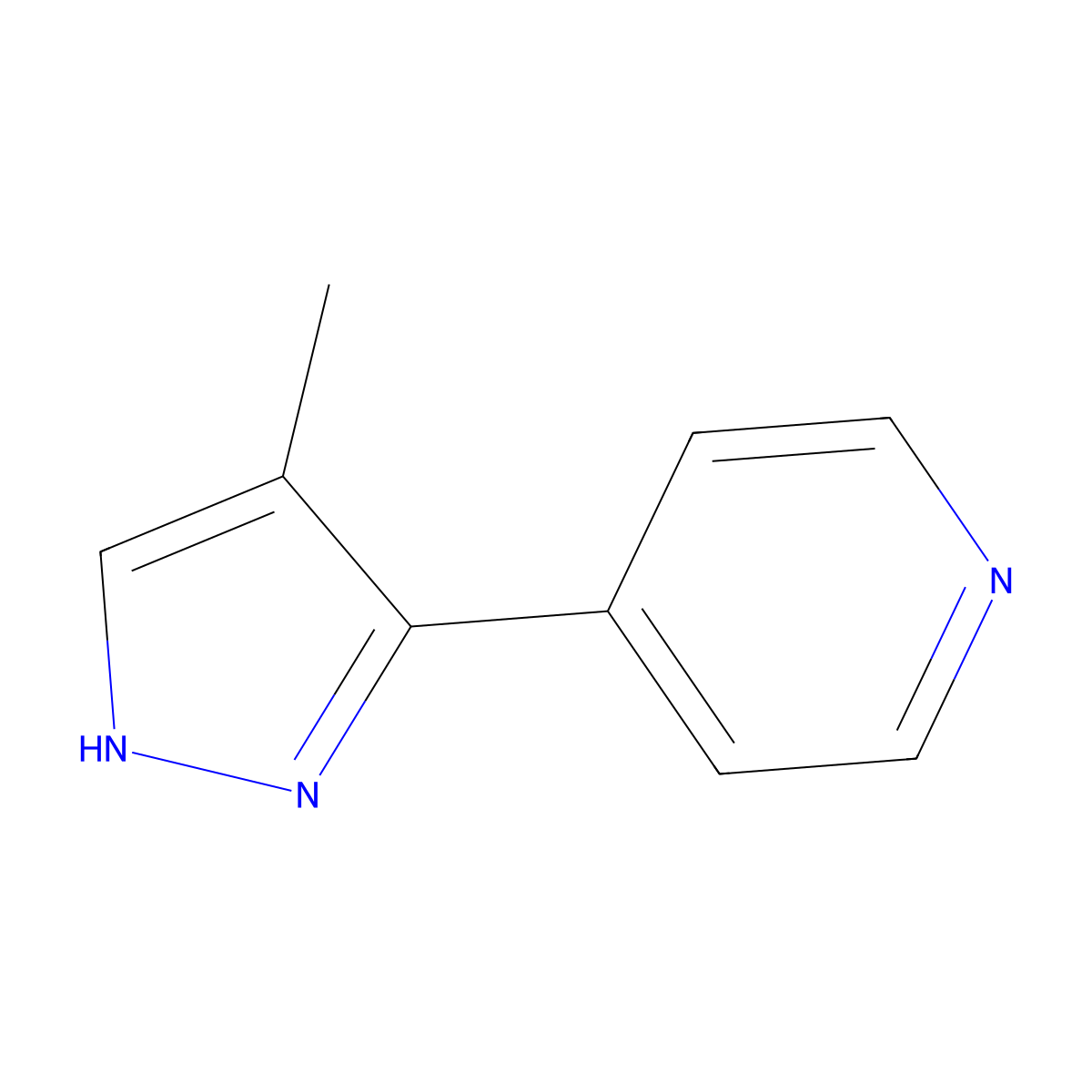 4-(4-Methyl-1H-pyrazol-3-yl)pyridine molecular structure, CAS 17784-61-1
