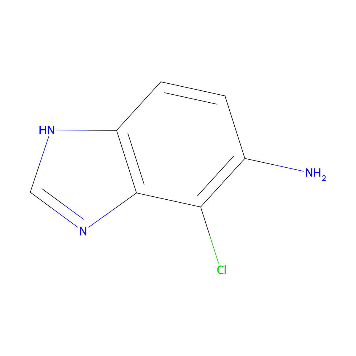 4-Chloro-1H-benzo[d]imidazol-5-amine molecular structure, CAS 177843-29-7