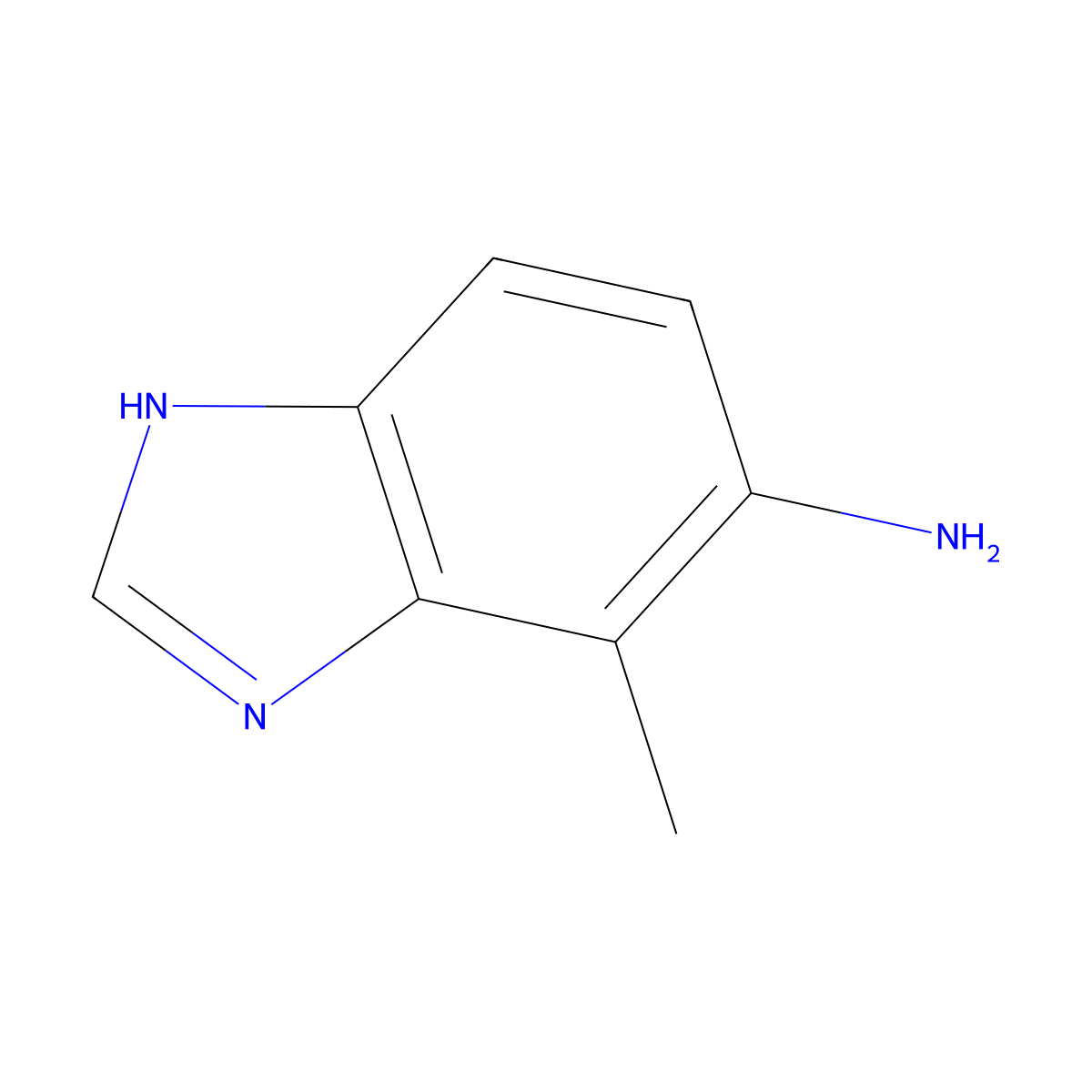 7-Methyl-1H-benzo[d]imidazol-6-amine molecular structure, CAS 177843-30-0
