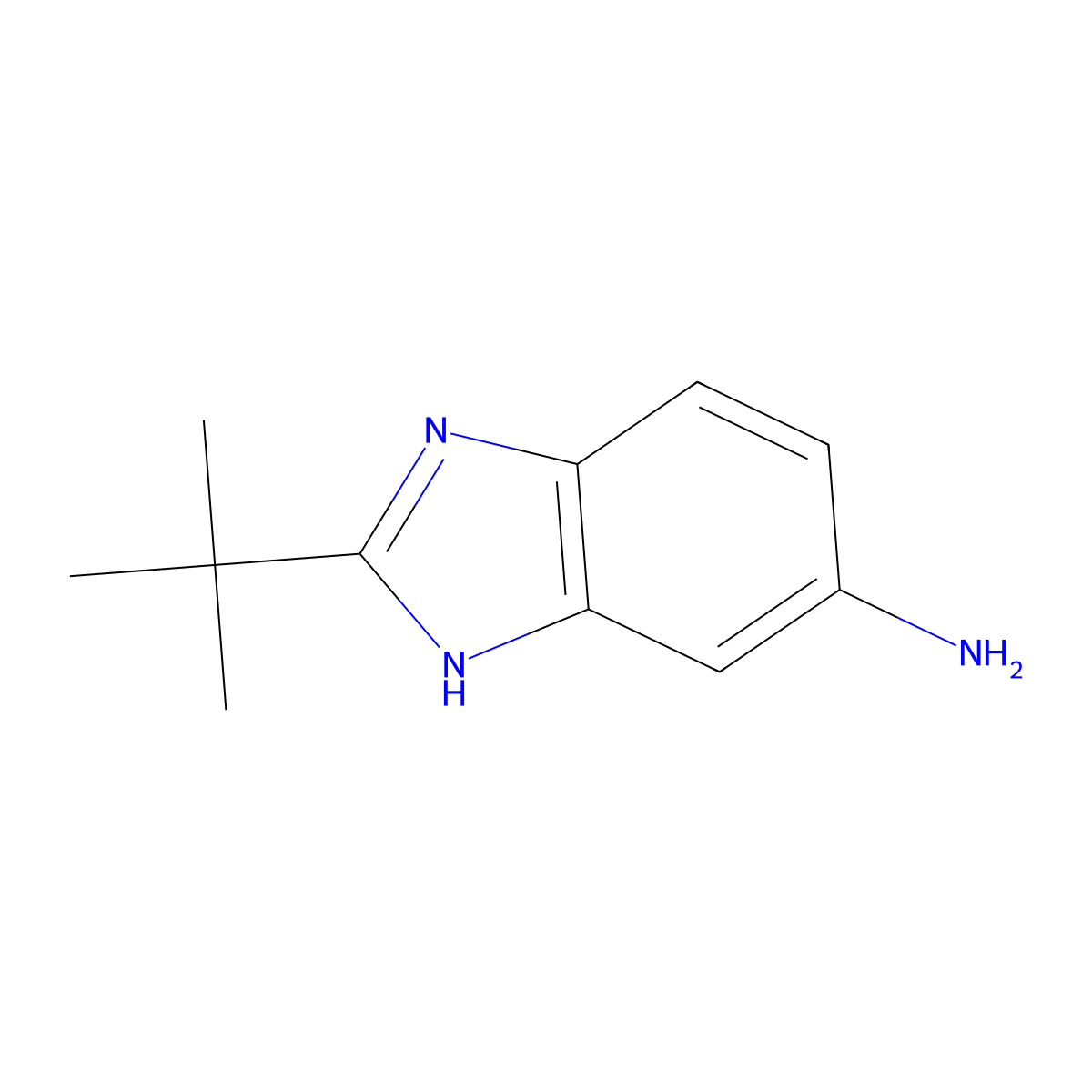 2-tert-butyl-1H-benzimidazol-5-amine molecular structure, CAS 177843-66-2