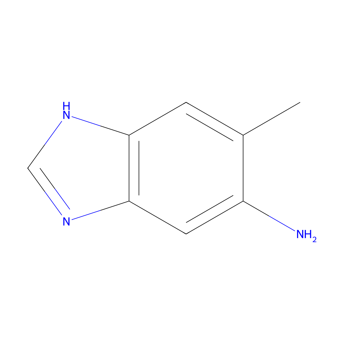 5-methyl-1H-benzo[d]imidazol-6-amine molecular structure, CAS 177843-72-0
