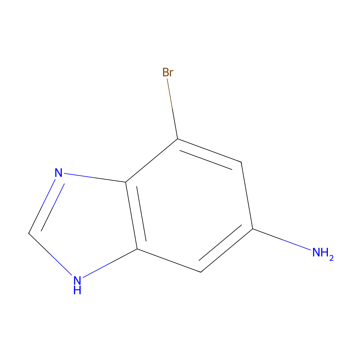 7-Bromo-1H-benzimidazol-5-amine molecular structure, CAS 177843-73-1
