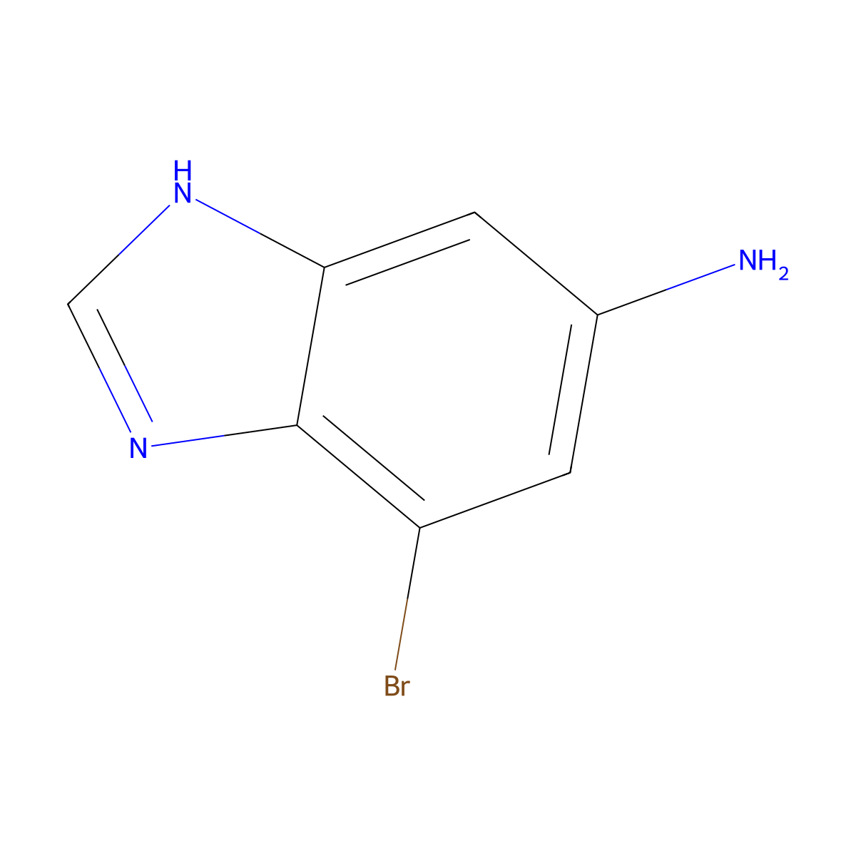 7-Bromo-1H-benzimidazol-5-amine molecular structure, CAS 177843-73-1