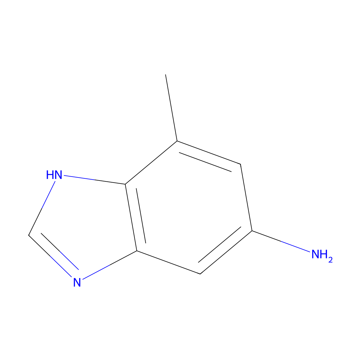 7-Methyl-1H-benzo[d]imidazol-5-amine molecular structure, CAS 177843-74-2