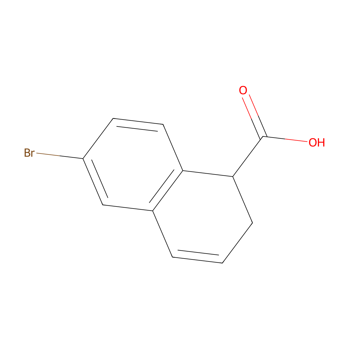 6-Bromo-1,2-dihydronaphthalene-1-carboxylic acid molecular structure, CAS 177846-05-8