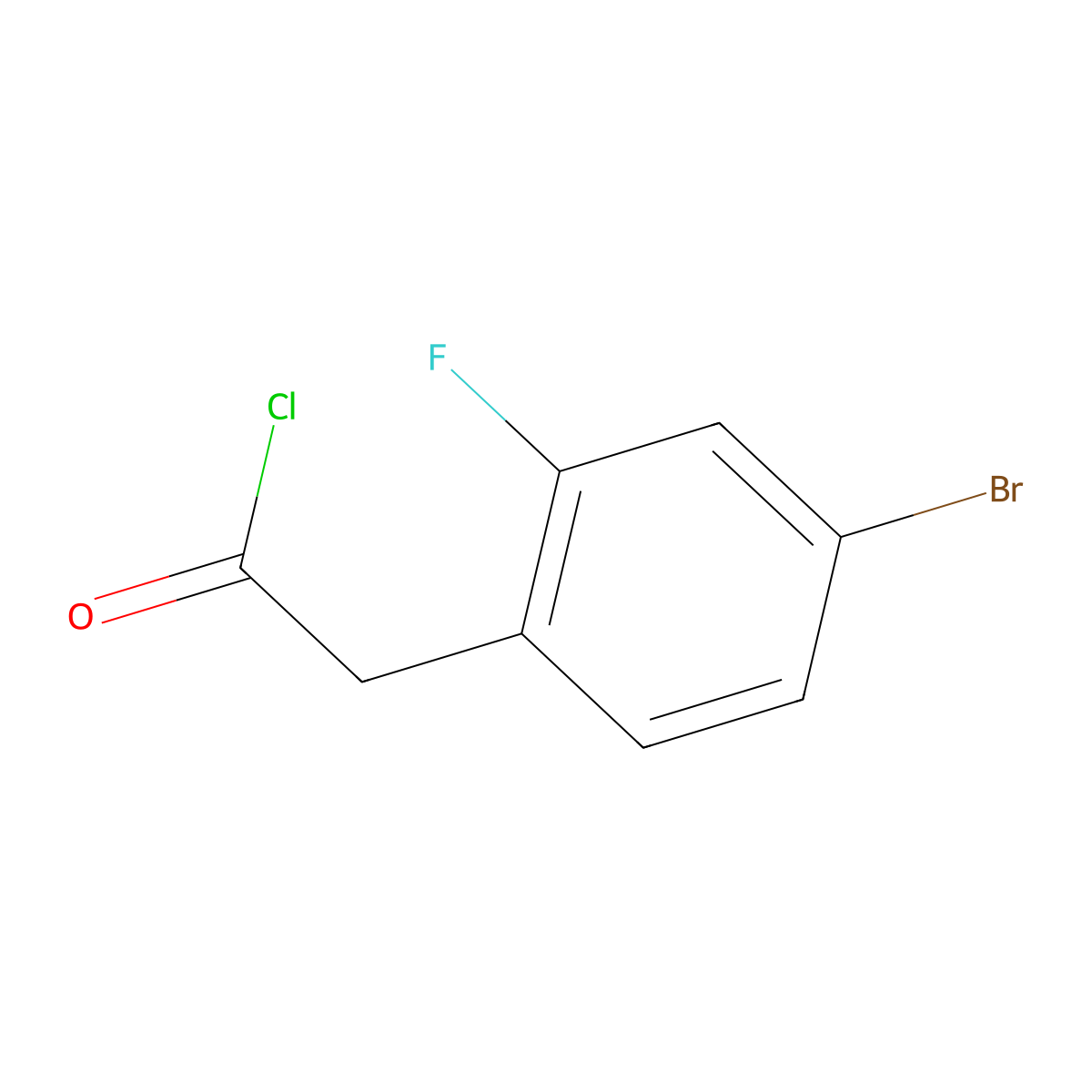 2-(4-Bromo-2-fluorophenyl)acetyl chloride molecular structure, CAS 177847-10-8