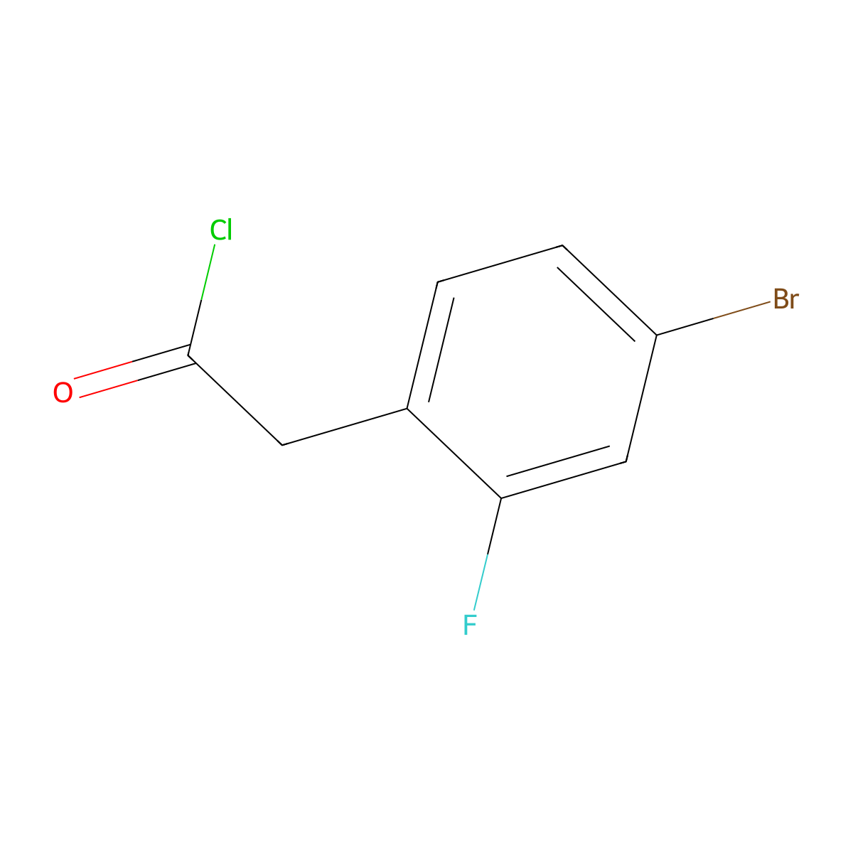 2-(4-Bromo-2-fluorophenyl)acetyl chloride molecular structure, CAS 177847-10-8