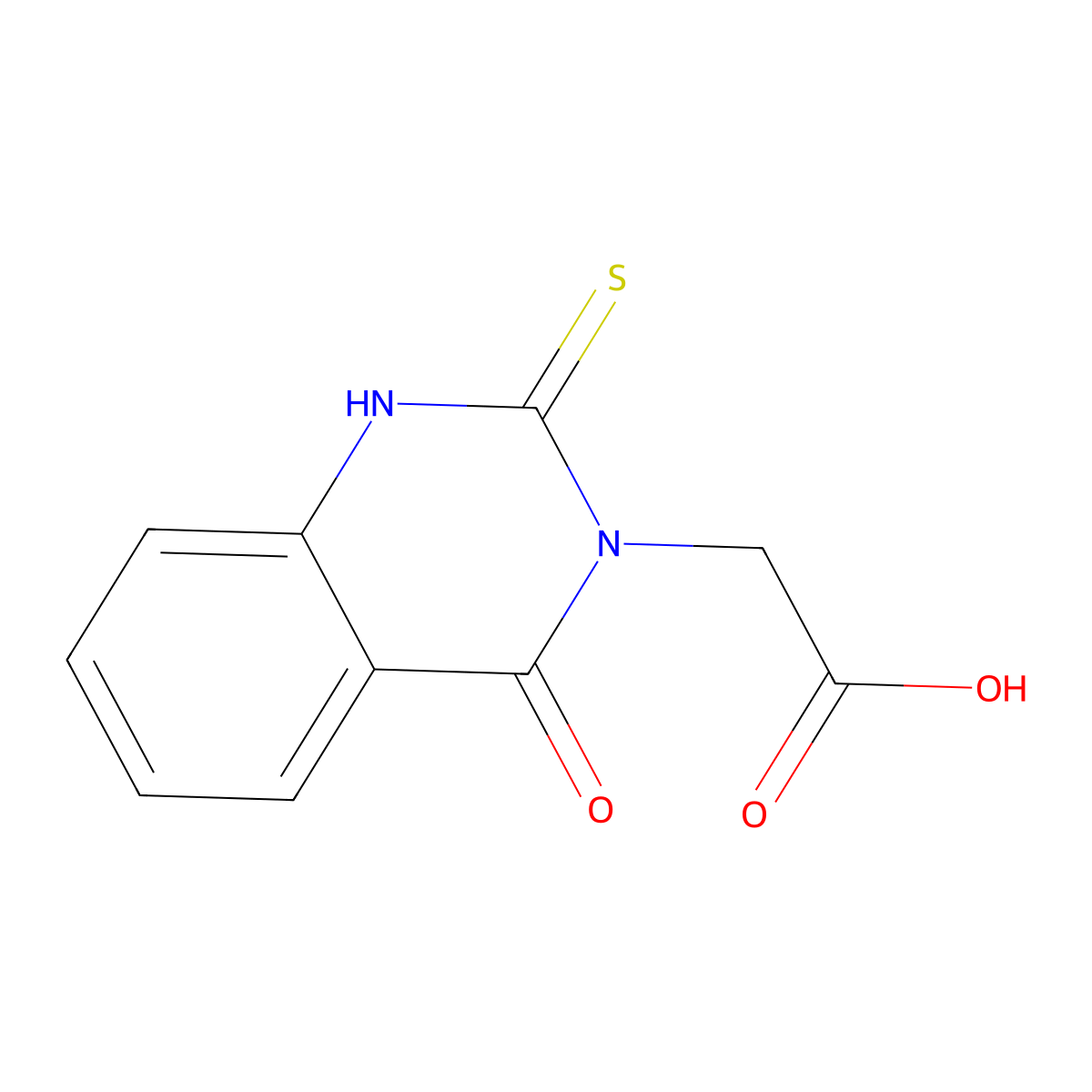 2-(4-Oxo-2-sulfanyl-3,4-dihydroquinazolin-3-yl)acetic acid molecular structure, CAS 17785-54-5