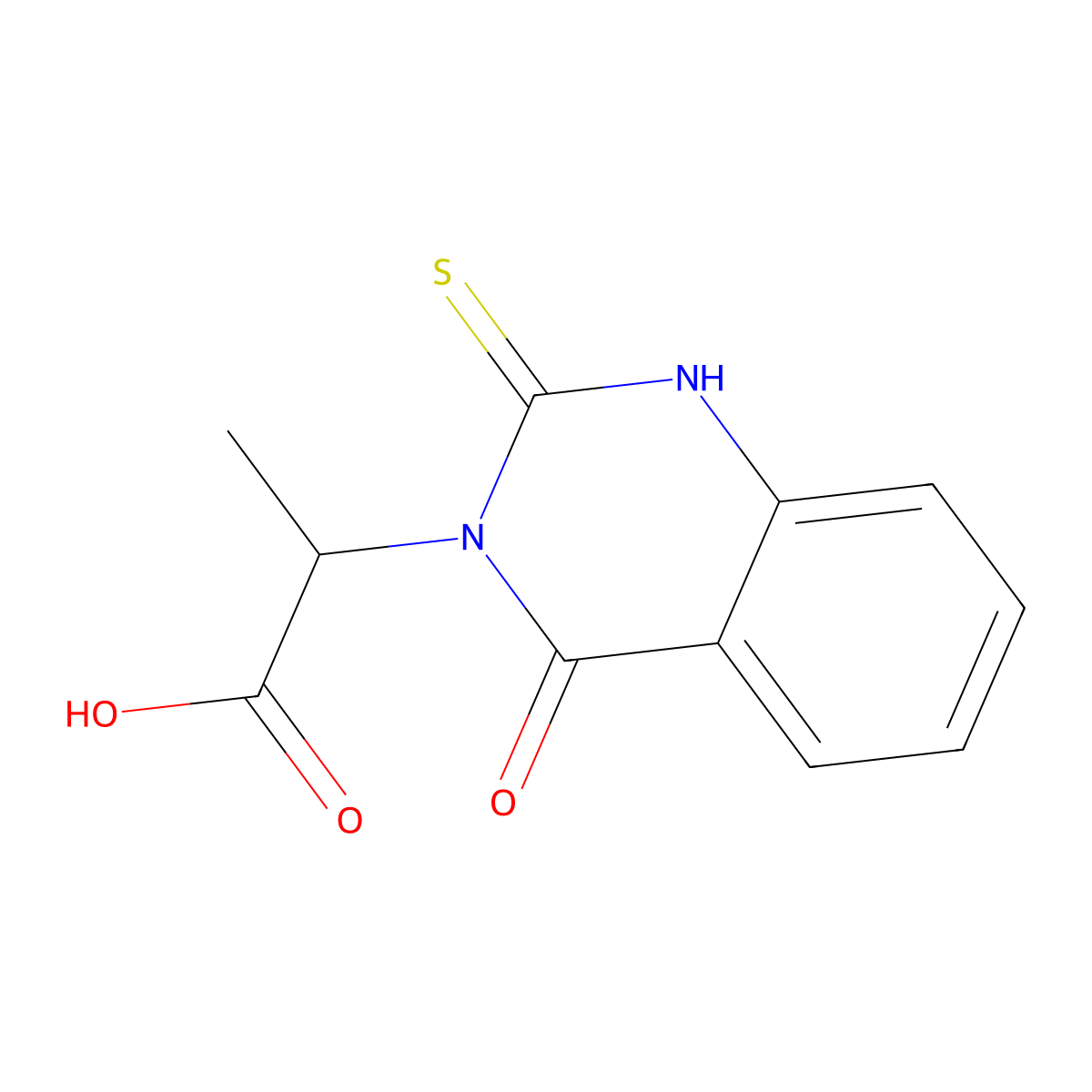 2-(2-mercapto-4-oxoquinazolin-3(4H)-yl)propanoic acid molecular structure, CAS 17785-55-6