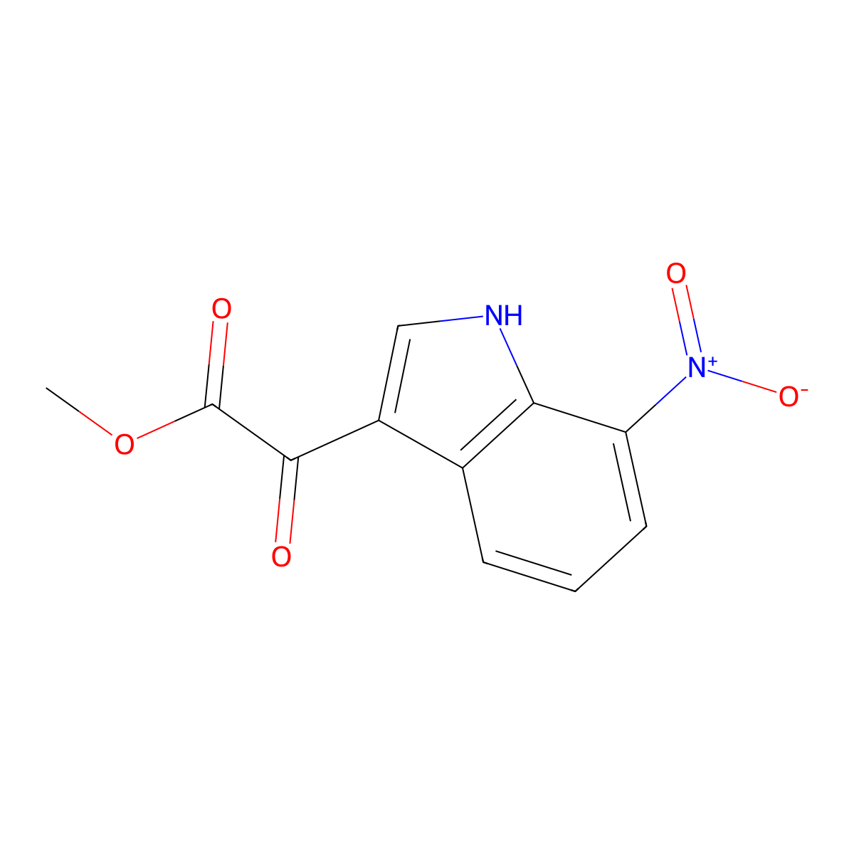 Methyl 2-(7-Nitro-3-indolyl)-2-oxoacetate molecular structure, CAS 1778510-76-1