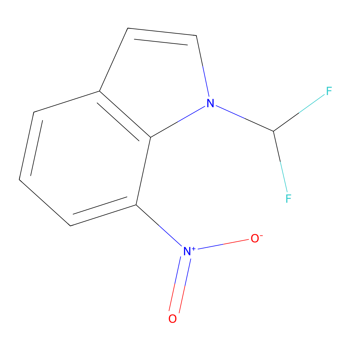 1-(difluoromethyl)-7-nitro-1H-indole molecular structure, CAS 1778511-20-8