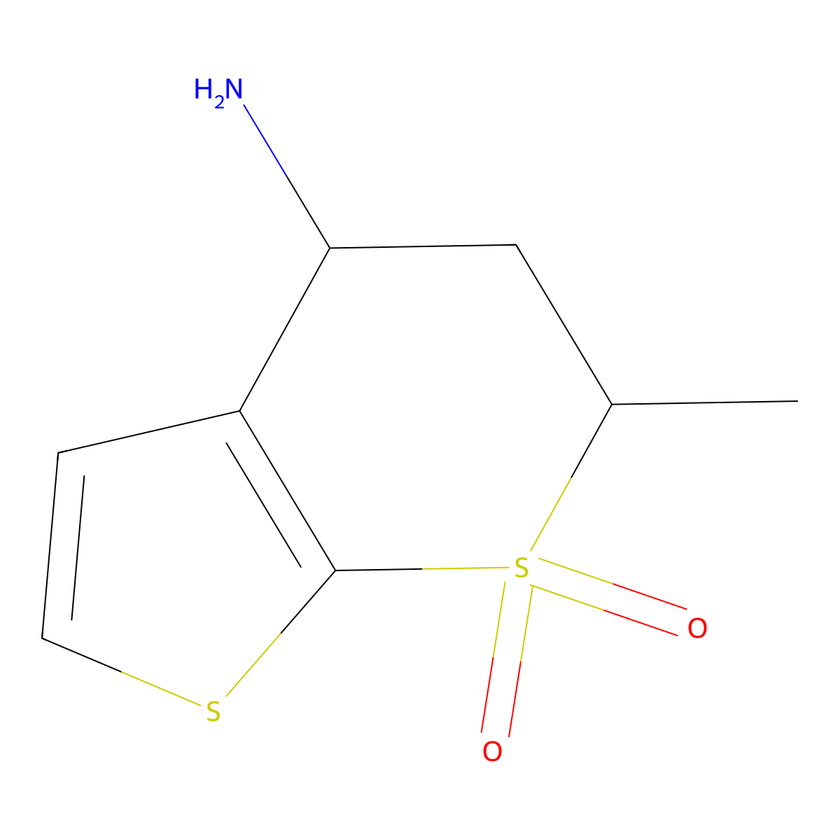 (2S,4S)-4-amino-2-methyl-2H,3H,4H-1lambda6-thieno[2,3-b]thiopyran-1,1-dione molecular structure, CAS 1778636-43-3