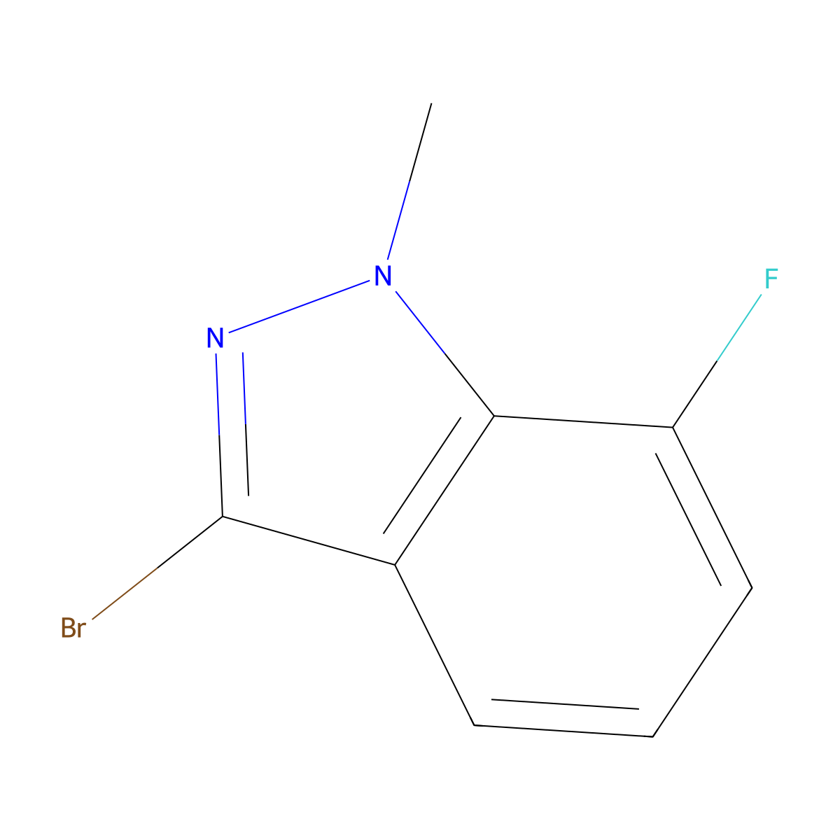 3-Bromo-7-fluoro-1-methyl-1H-indazole molecular structure, CAS 1778666-95-7