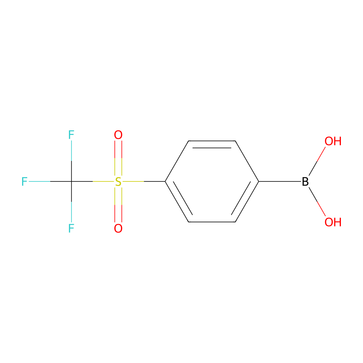 (4-Trifluoromethanesulfonylphenyl)boronic acid molecular structure, CAS 1778667-04-1
