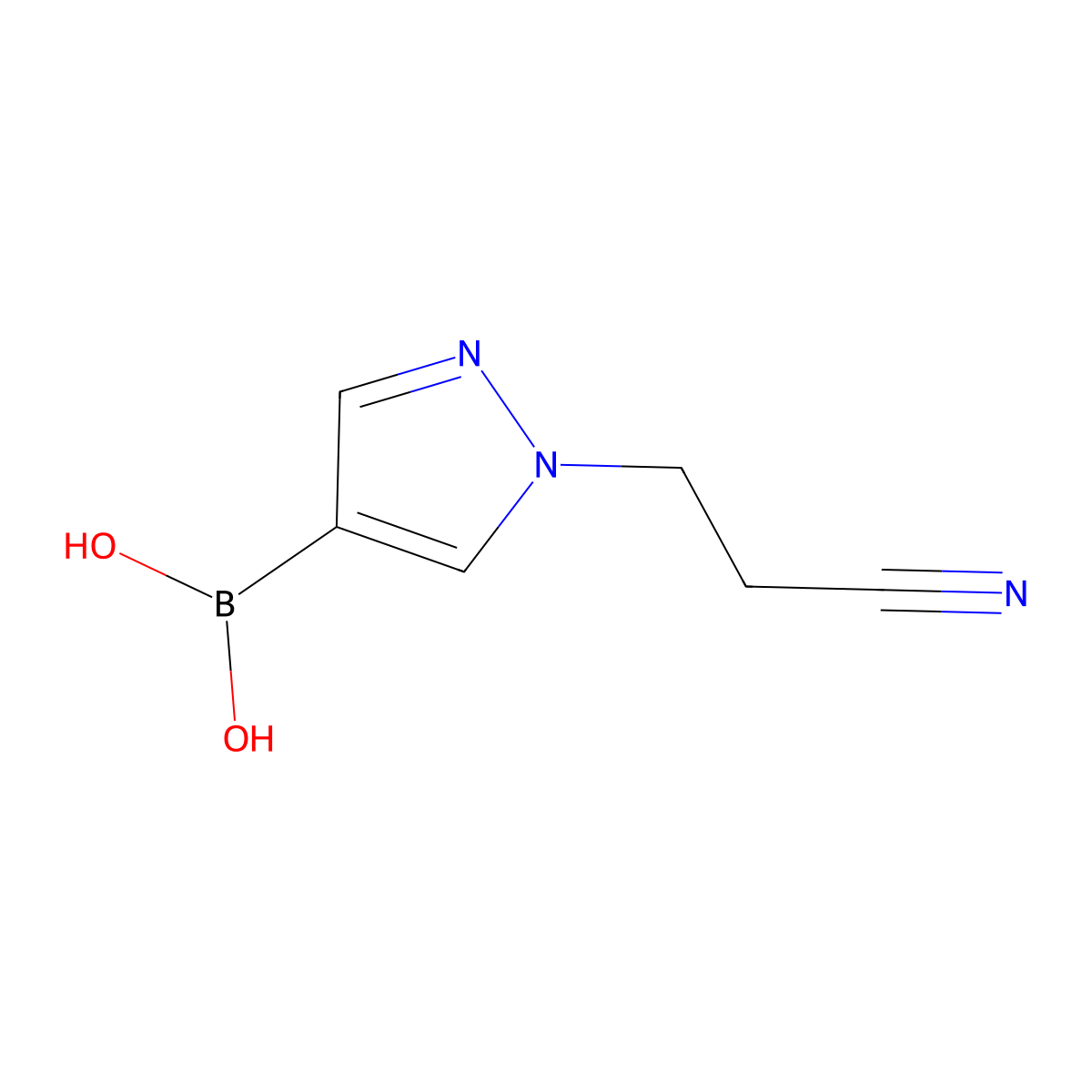(1-(2-Cyanoethyl)-1H-pyrazol-4-yl)boronic acid molecular structure, CAS 1778667-08-5