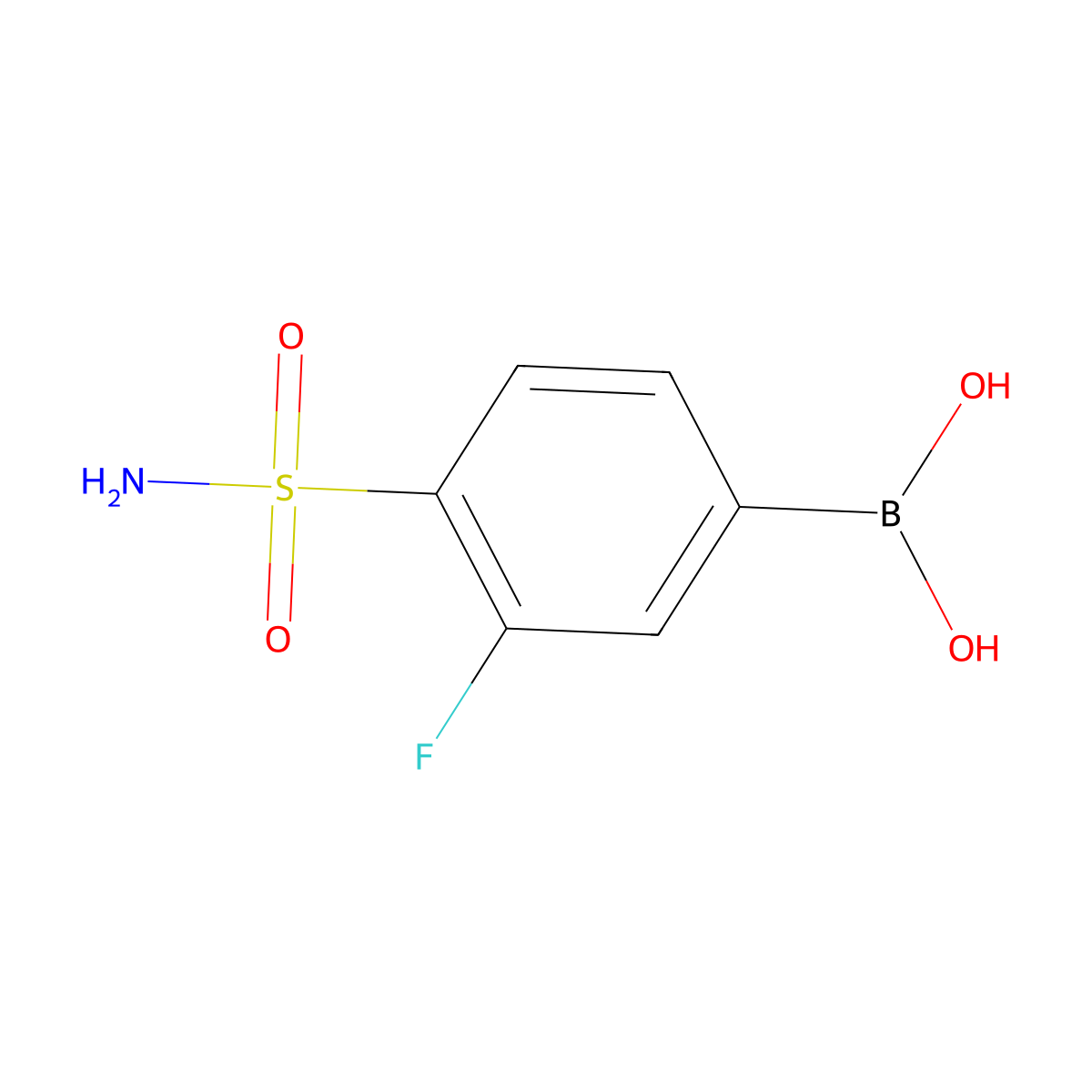 (3-Fluoro-4-sulfamoylphenyl)boronic acid molecular structure, CAS 1778667-14-3