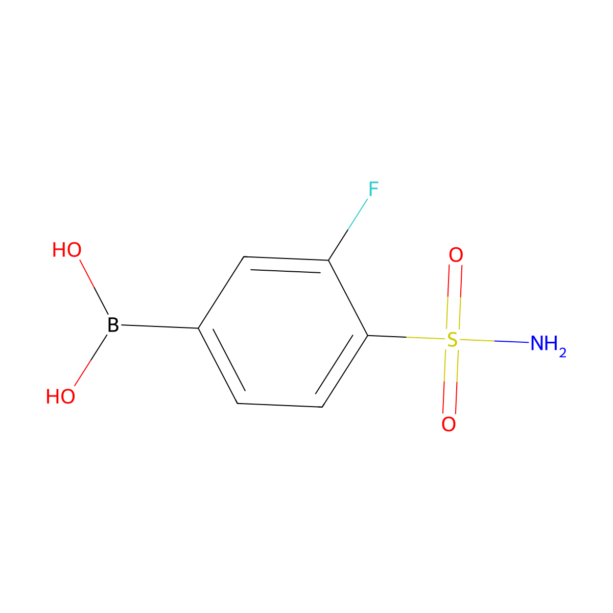 (3-Fluoro-4-sulfamoylphenyl)boronic acid molecular structure, CAS 1778667-14-3