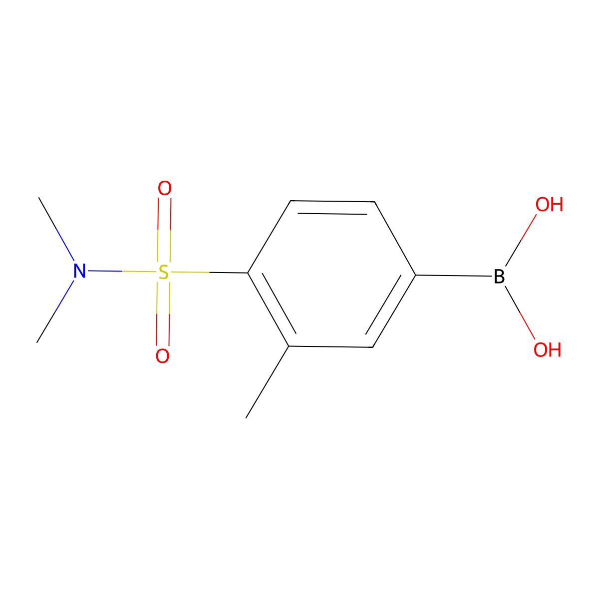 (4-(N,N-Dimethylsulfamoyl)-3-methylphenyl)boronic acid molecular structure, CAS 1778667-15-4