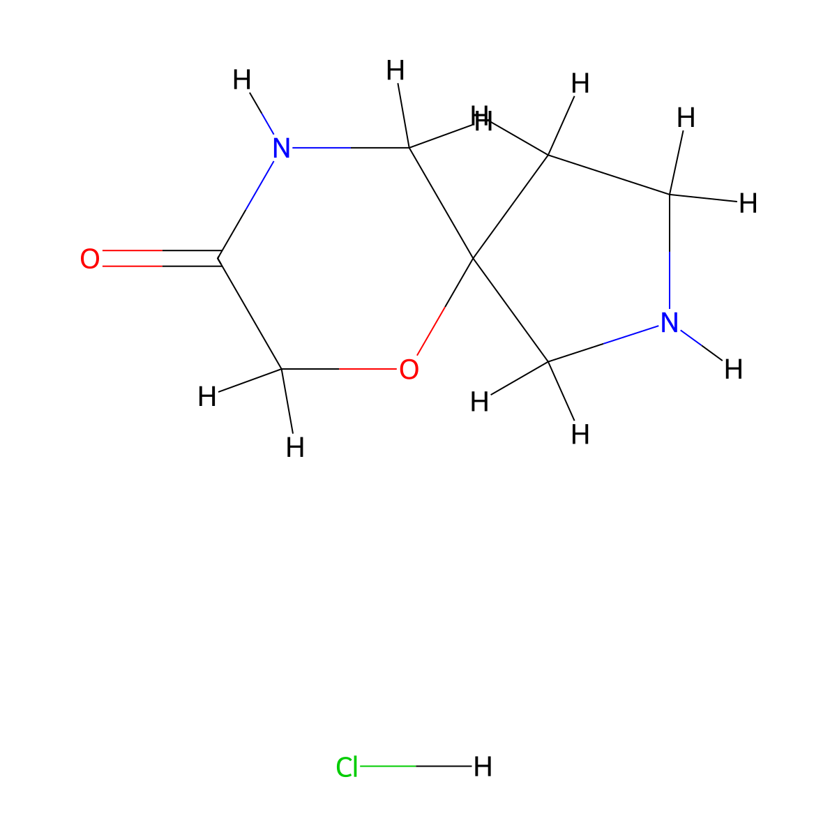 6-Oxa-2,9-diazaspiro[4.5]decan-8-one hydrochloride molecular structure, CAS 1778734-60-3