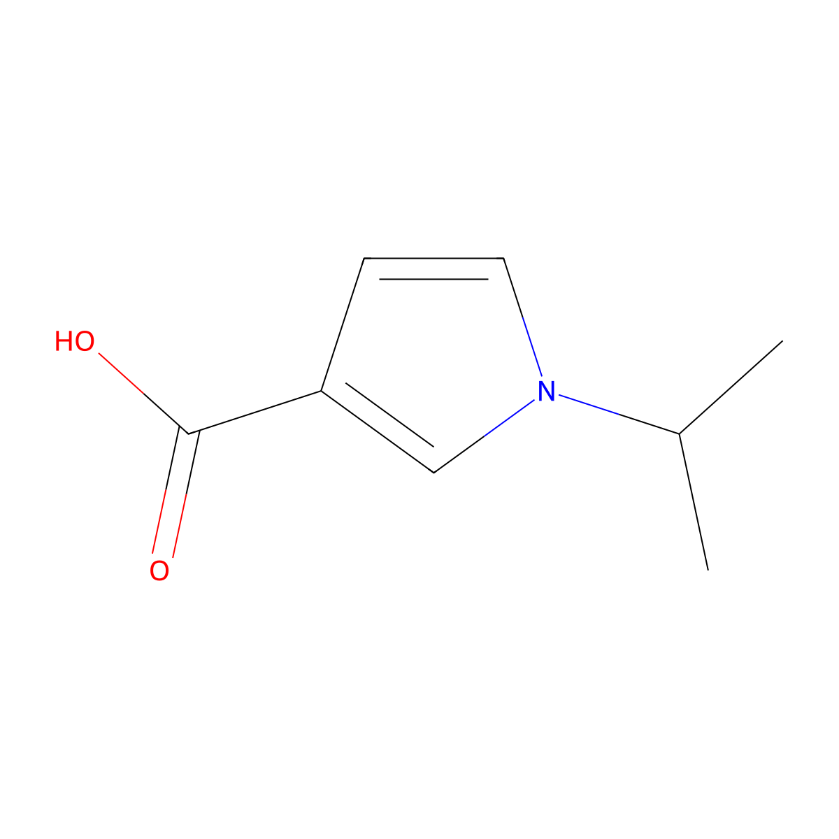 1-Isopropyl-1H-pyrrole-3-carboxylic acid molecular structure, CAS 1778734-61-4
