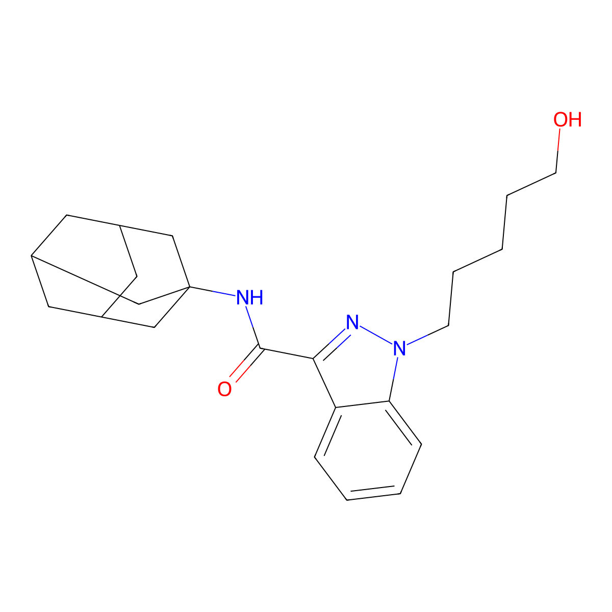 AKB48 N-(5-hydroxypentyl) metabolite molecular structure, CAS 1778734-77-2